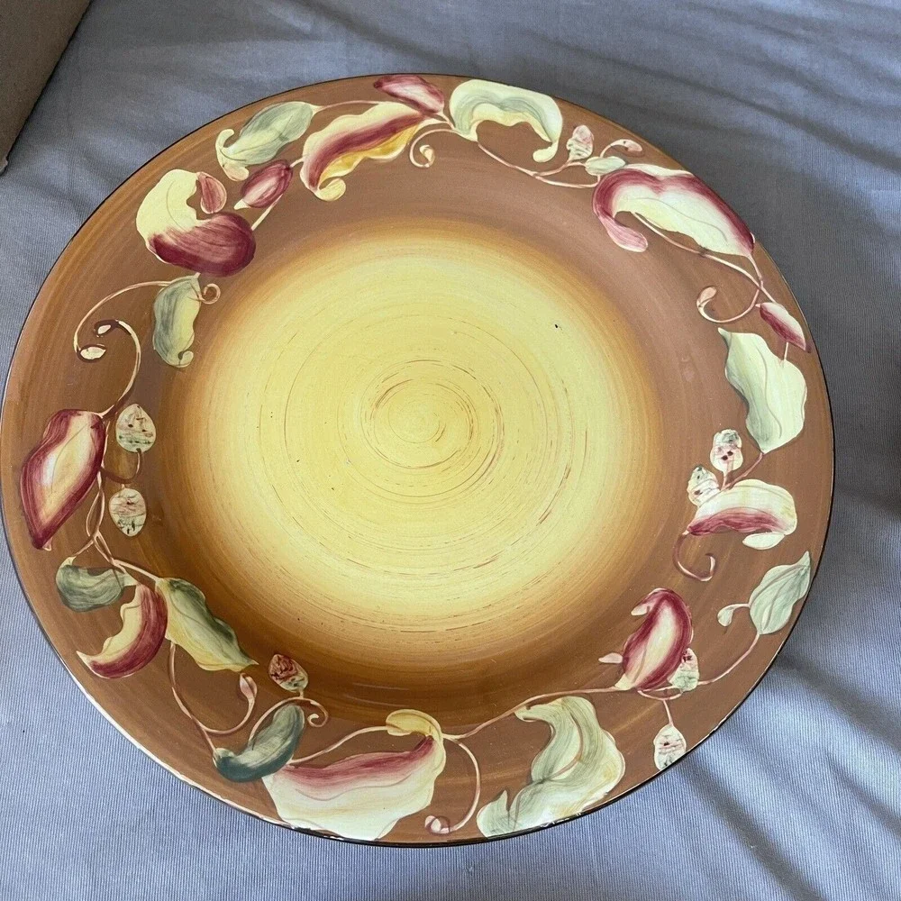Thanksgiving  Dinner Plates Laurie Gates Coronado Collection Set 4 Chilli Pepper